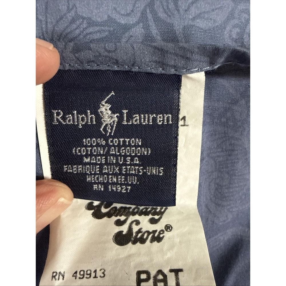 Vtg Ralph Lauren Sham Avery Damask Standard Ruffled Edge One Sham - Picture 6 of 7